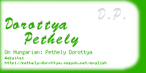 dorottya pethely business card